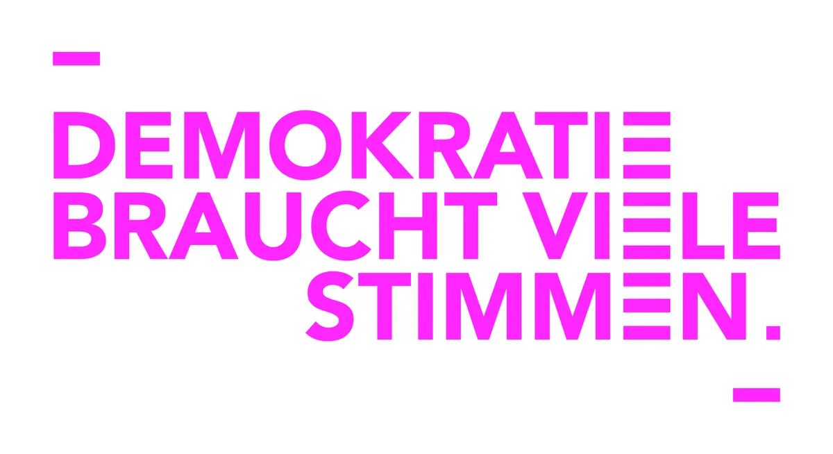 „Demokratie braucht viele Stimmen“: So lautet das Motto der bundesweiten Medienaktion. 