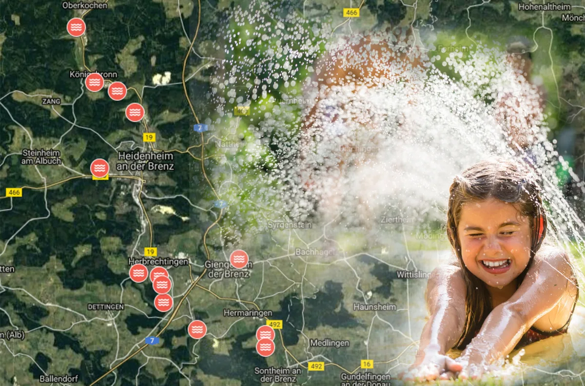 Sich spontan mal schnell abkühlen im Kreis Heidenheim - wo das geht, zeigt unsere Karte. 