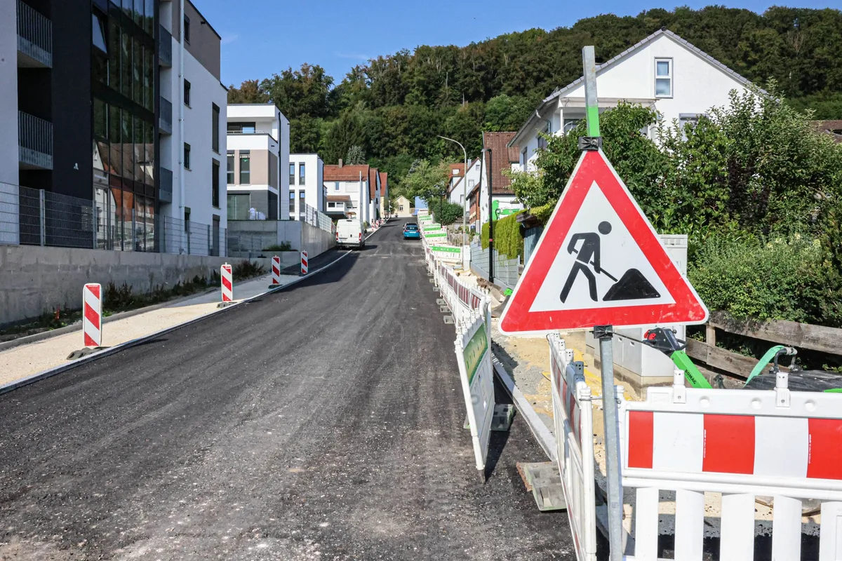 Die Schäferstraße im Schnaitheimer Hagen: Die Tragschicht ist schon aufgetragen.
