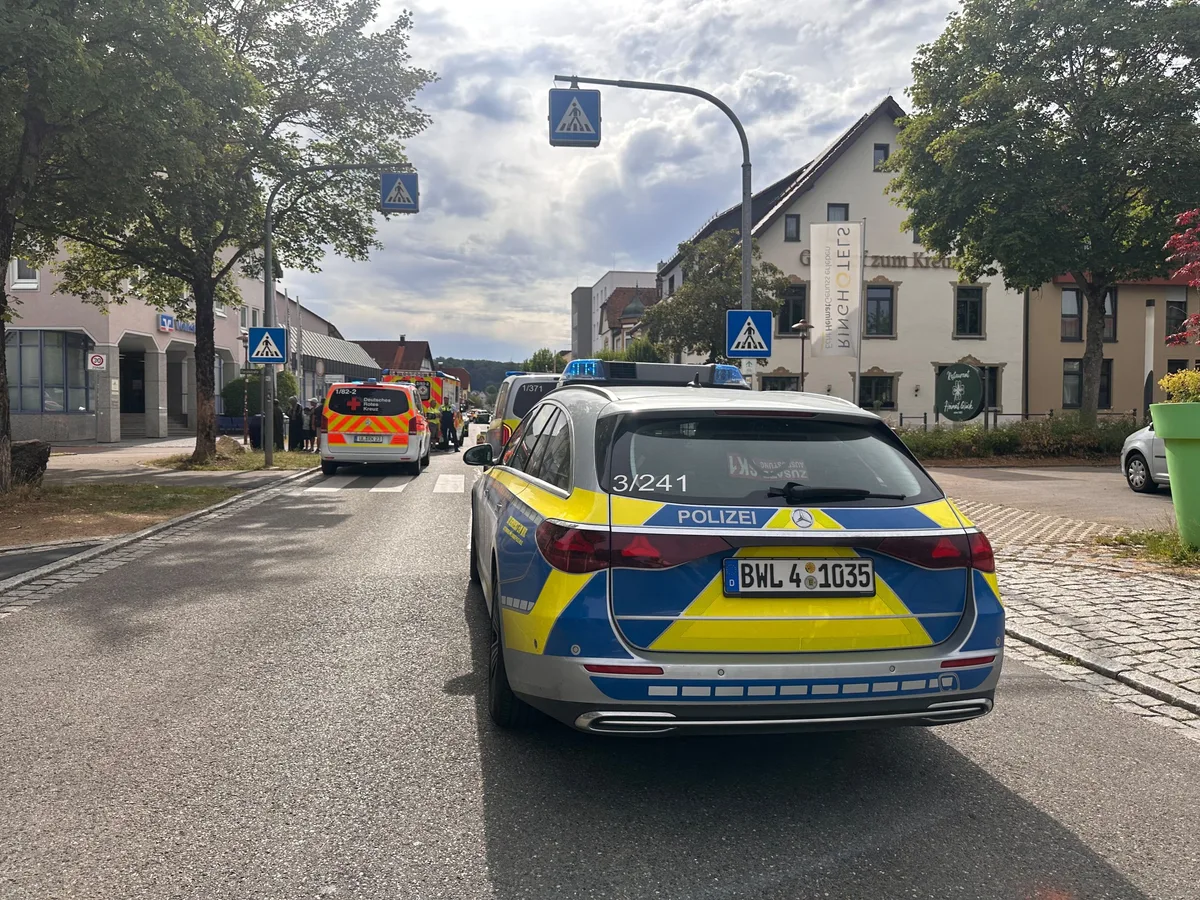 Einsatz in Steinheimer Ortsmitte am Mointagabend.