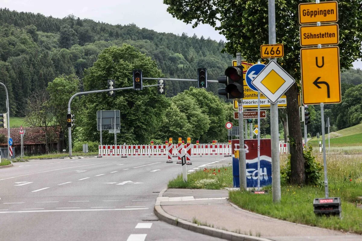 Wie ausgeschildert, wird der Verkehr ab dem Sontheimer Wirtshäusle in Richtung Gerstetten und Gussenstadt umgeleitet.