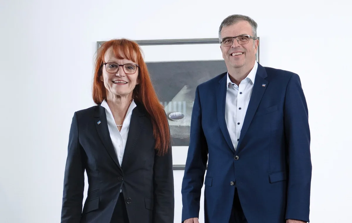 Das Vorstandsteam der Heidenheimer Volksbank, Elke Müller-Jordan und Jürgen Edel, ist mit der Bilanz des vergangenen Jahres mehr als zufrieden.