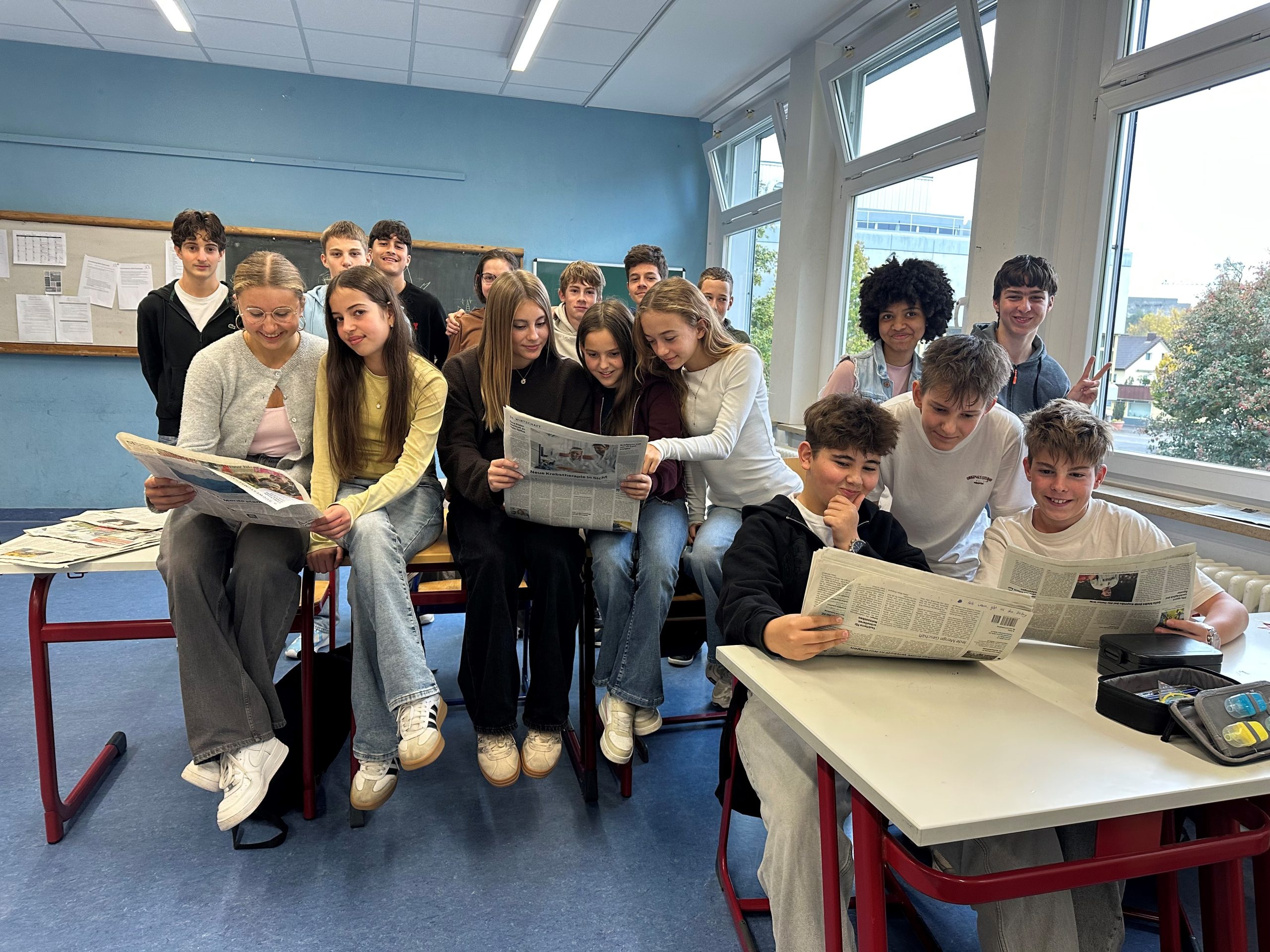 Drei Tage lang dreht sich bei der Klasse 8b des Margarete-Steiff-Gymnasiums alles um das Thema Zeitung.