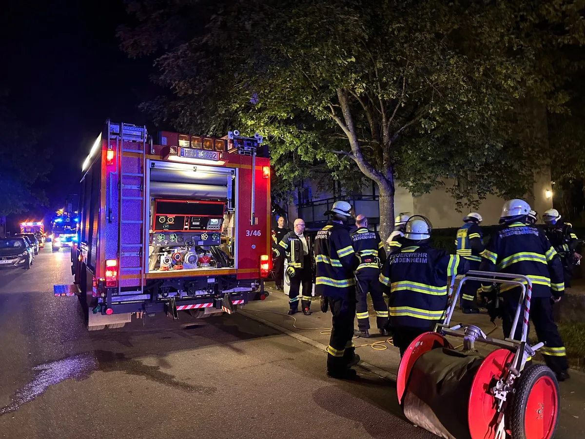 In der Nacht auf Sonntag war die Feuerwehr in Heidenheim im Einsatz.