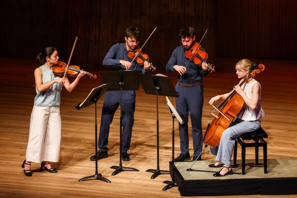 Das „Novo Quartet“ brachte beim Meisterkonzert Leid und Leidenschaft in die Waldorfschule.