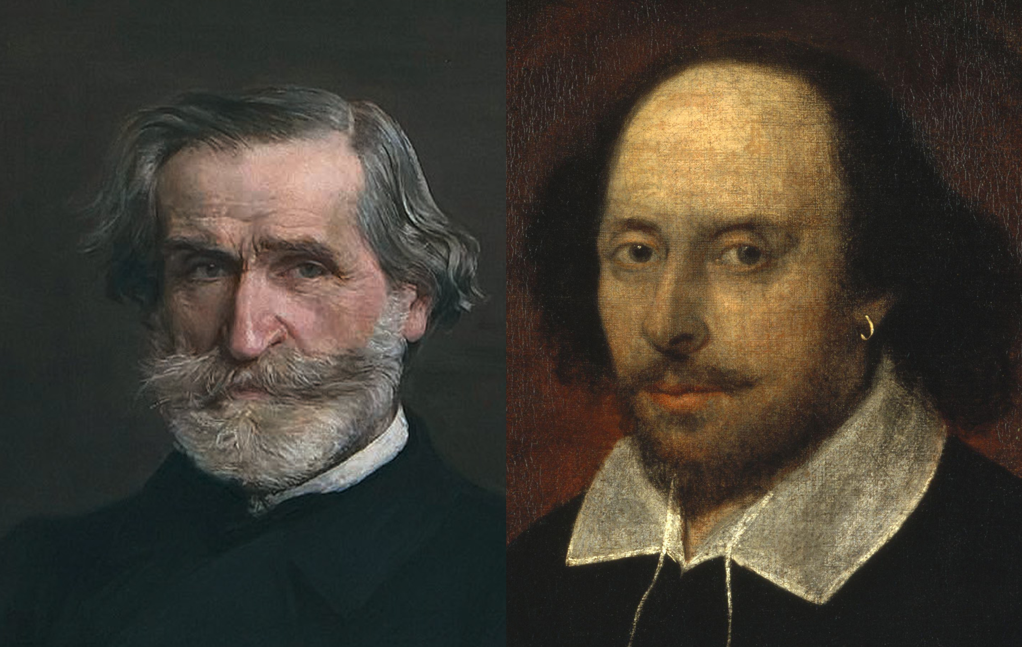 Selbst ein Meister seiner Kunst, nämlich der Oper, konnte sich Giuseppe Verdi (links) dem Einfluss des großen Dramatikers William Shakespeare nicht entziehen.