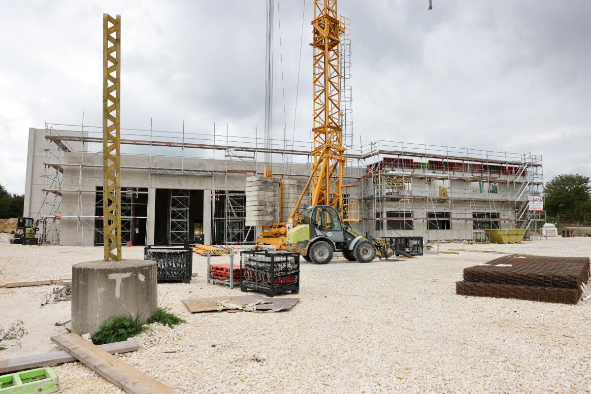 Schritt für Schritt wächst das neue Feuerwehrgerätehaus in Syrgenstein. 