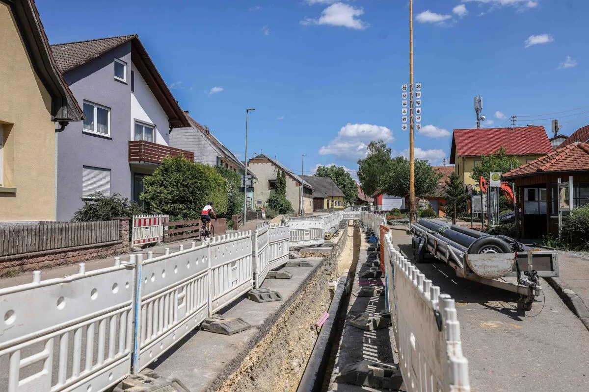  Bild vom Mai 2026: Der Breitbandausbau in Gussenstadt schreitet voran.