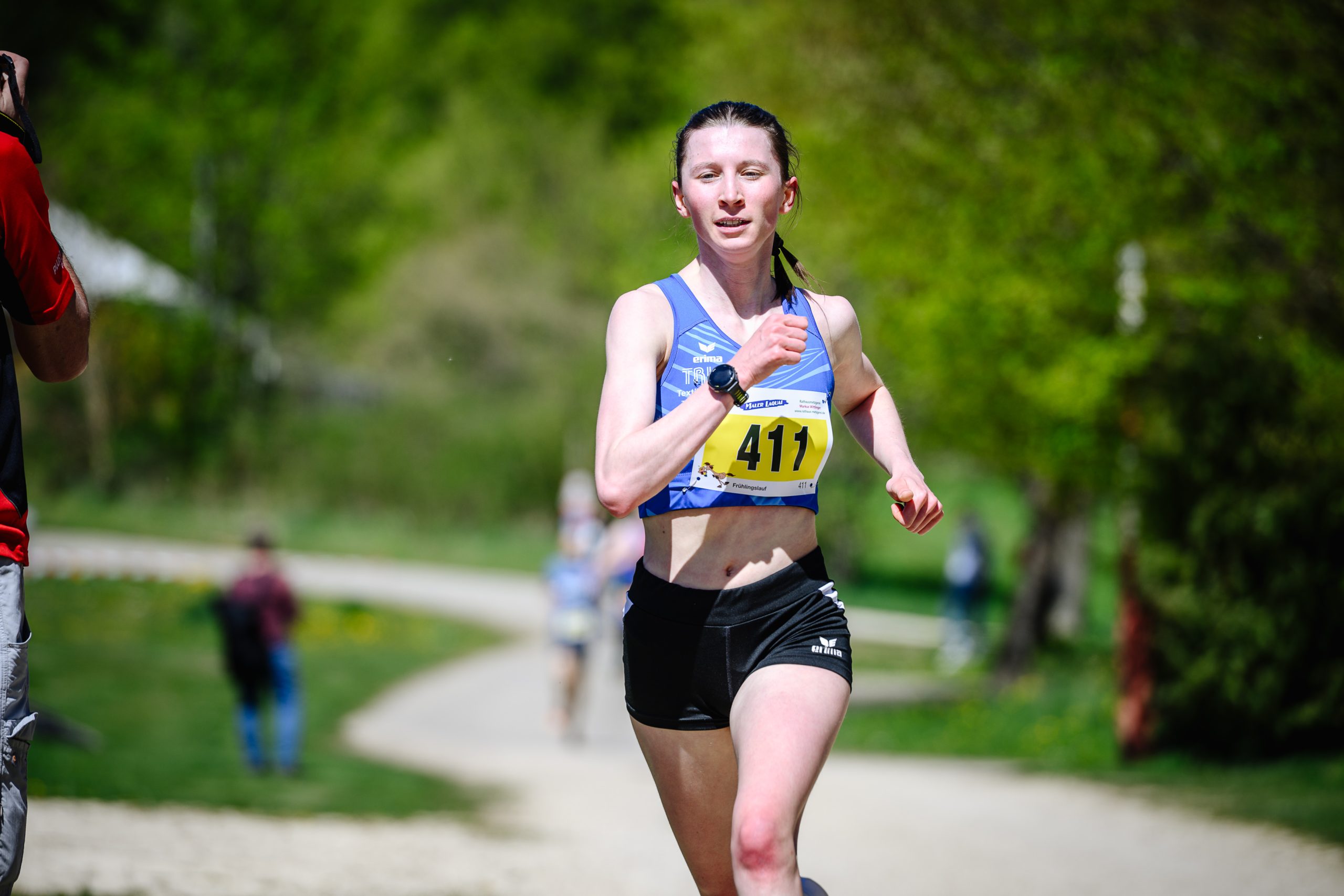Zeigt herausragende Leistungen: Madlen Hirsch von der TSG Giengen, hier beim Frühlingslauf in Schnaitheim.