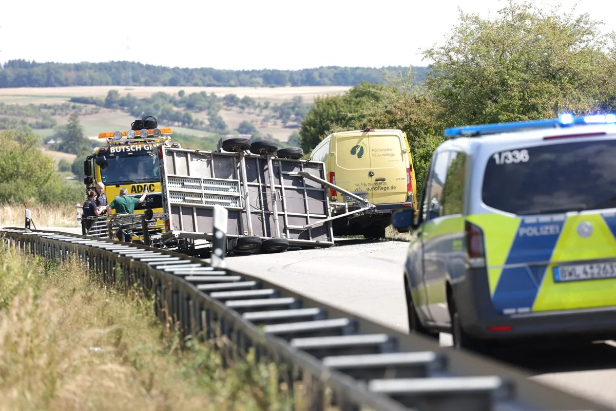 Unfall auf der B492 zwischen Hermaringen und Giengen.