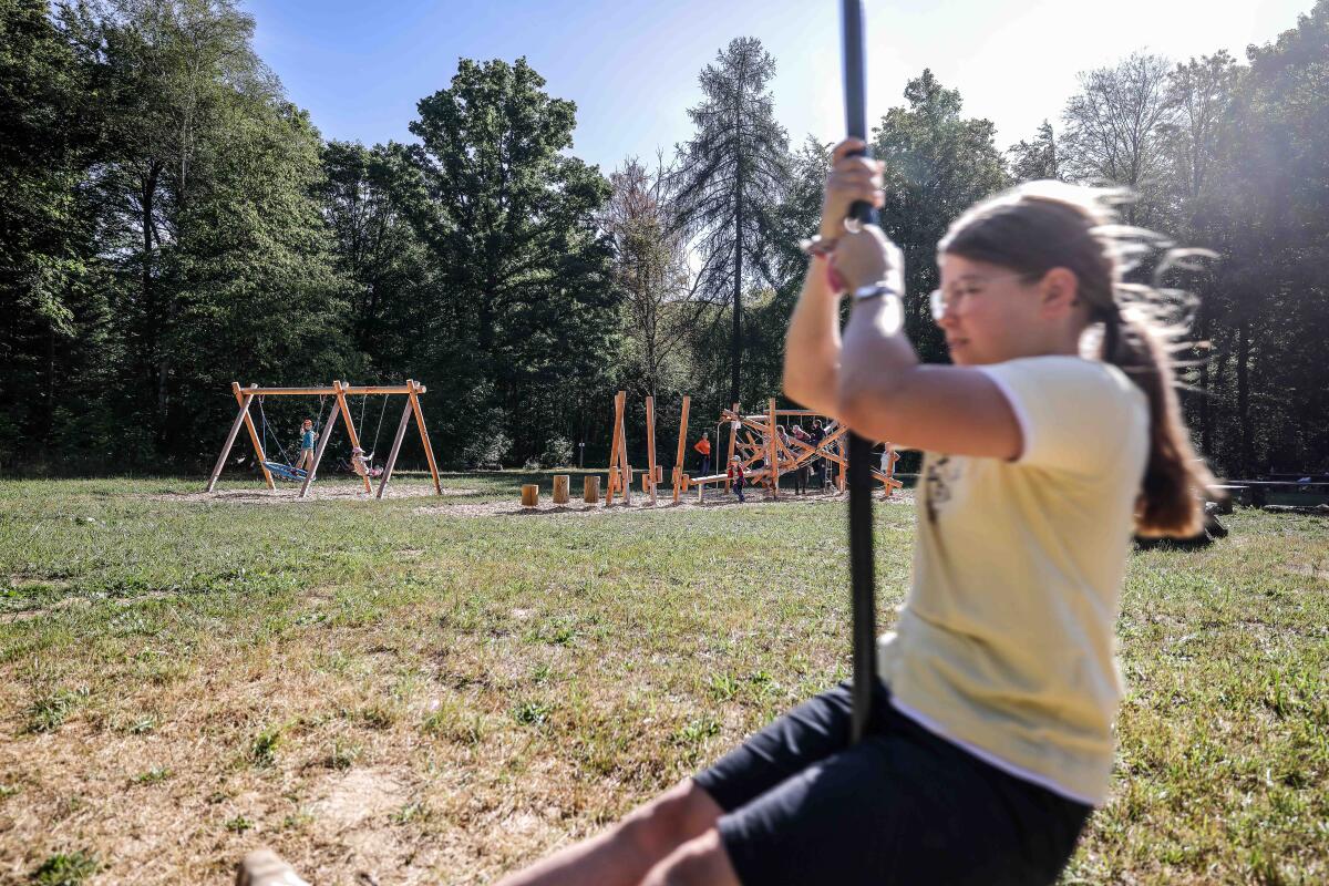 Der Spielplatz Pfaffenberg in der Königsbronner Waldsiedlung wurde komplett neu gestaltet.