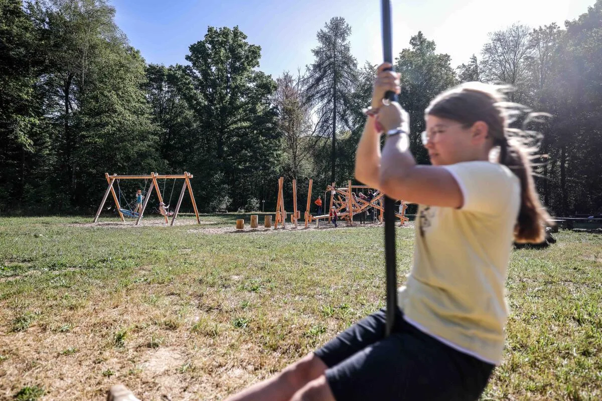 Der Spielplatz Pfaffenberg in der Königsbronner Waldsiedlung wurde komplett neu gestaltet.