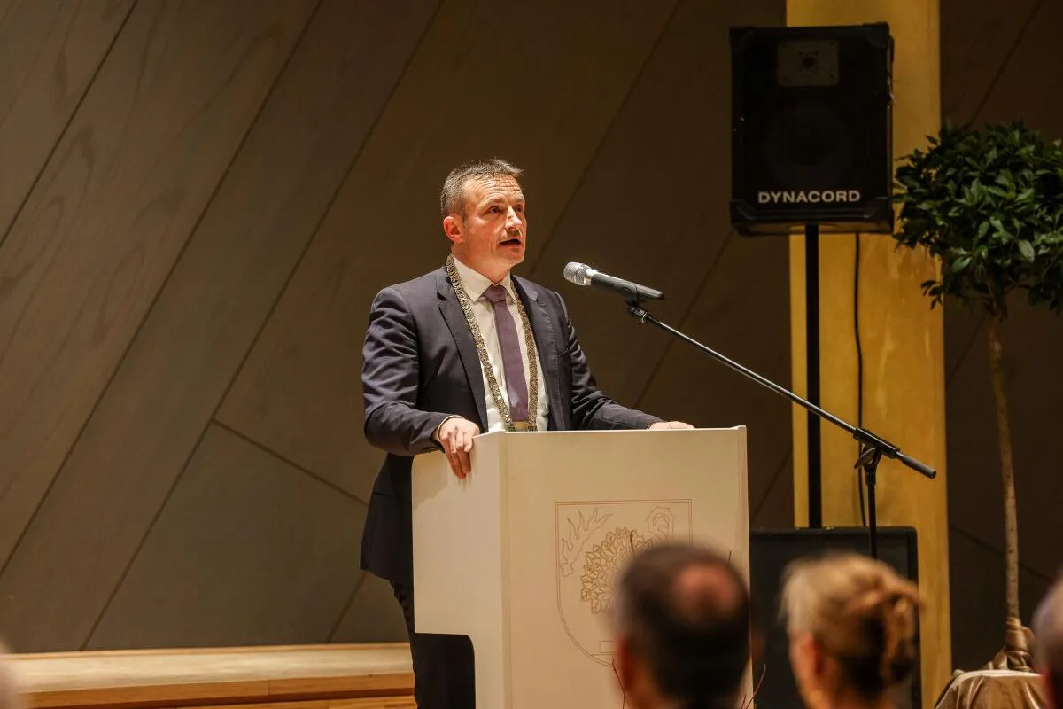 Neujahrsempfang, Steinheim, Holger Weise, Holger Weise stellt sich für eine zweite Amtszeit als Bürgermeister zur Wahl.