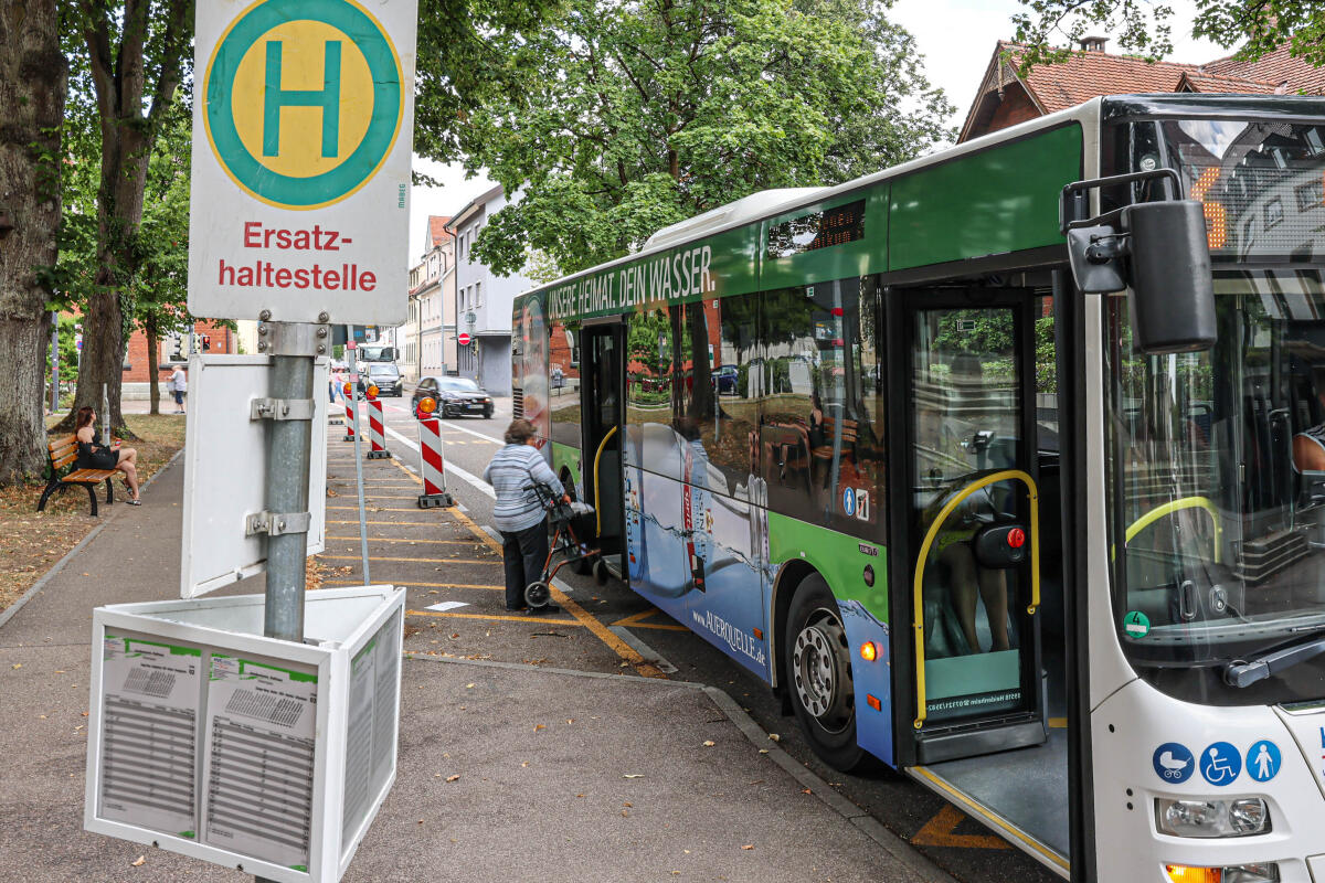 Die Interims-Haltestelle in der Heidenheimer Bahnhofstraße soll, wie drei andere auch, barrierefrei umgebaut werden.