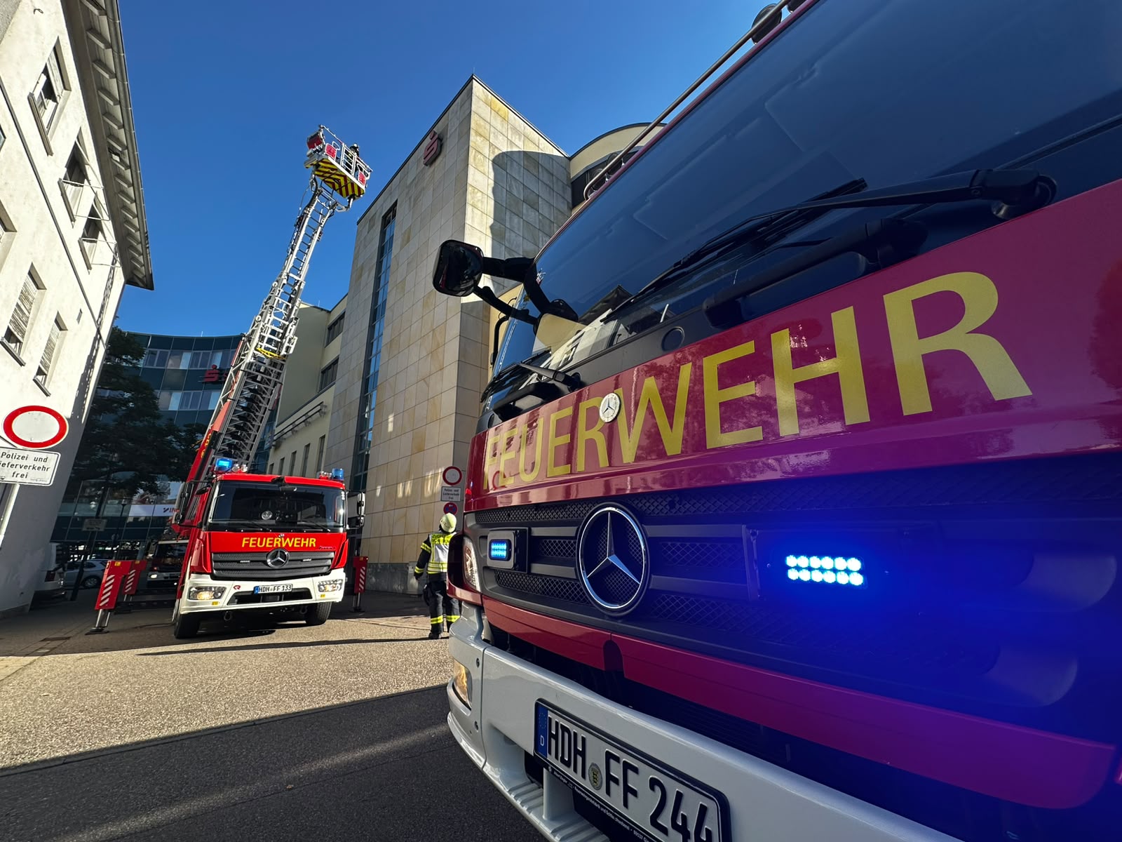 Die Feuerwehr war am Dienstagnachmittag an den Schloss-Arkaden in Heidenheim im Einsatz. 