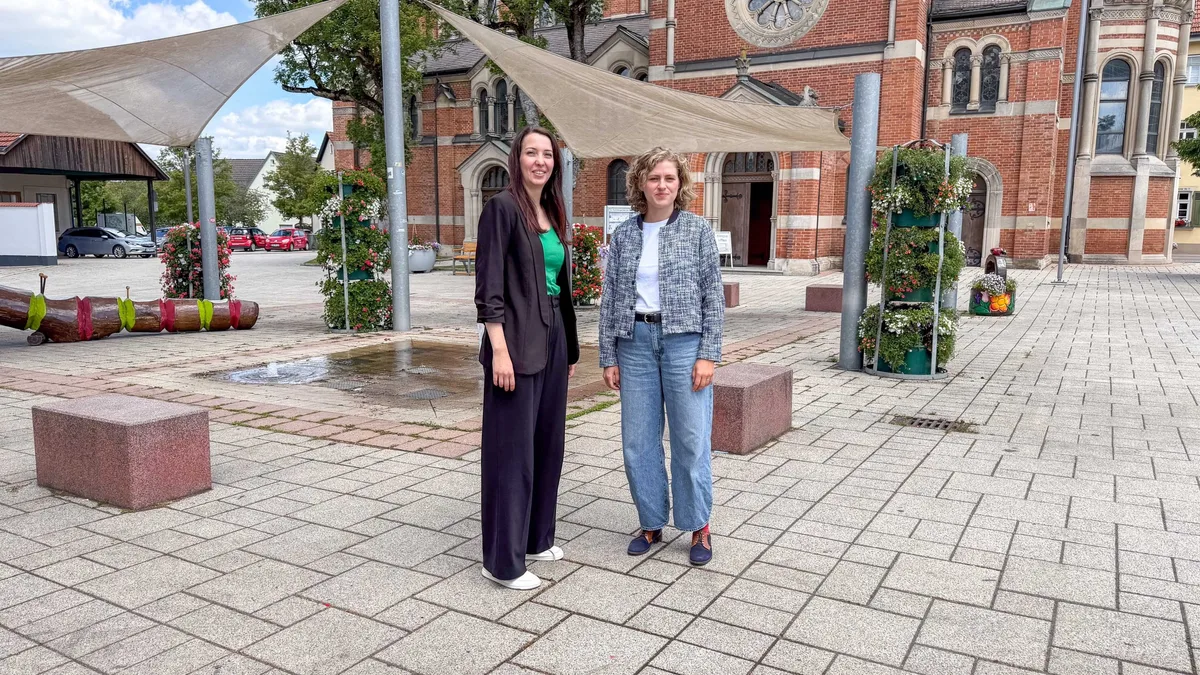 Nattheimer Bürgermeisterin Juliane Ulbert (links) wurde von Clara Resch, Mitglied des Landtags (Grüne), besucht.