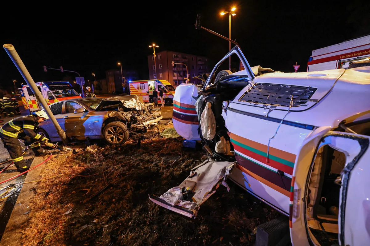 Verkehrsunfall am Samstagabend in Heidenheim.