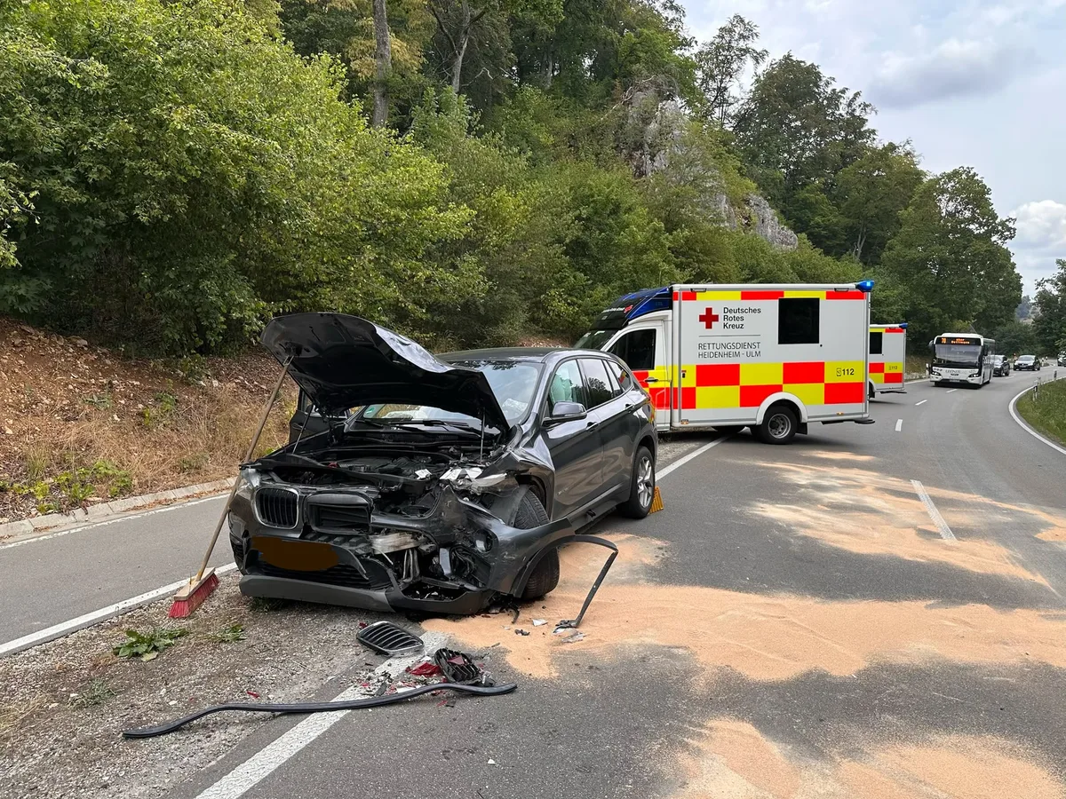 Einsatz nach einem Unfall am Mittwoch bei Anhausen.