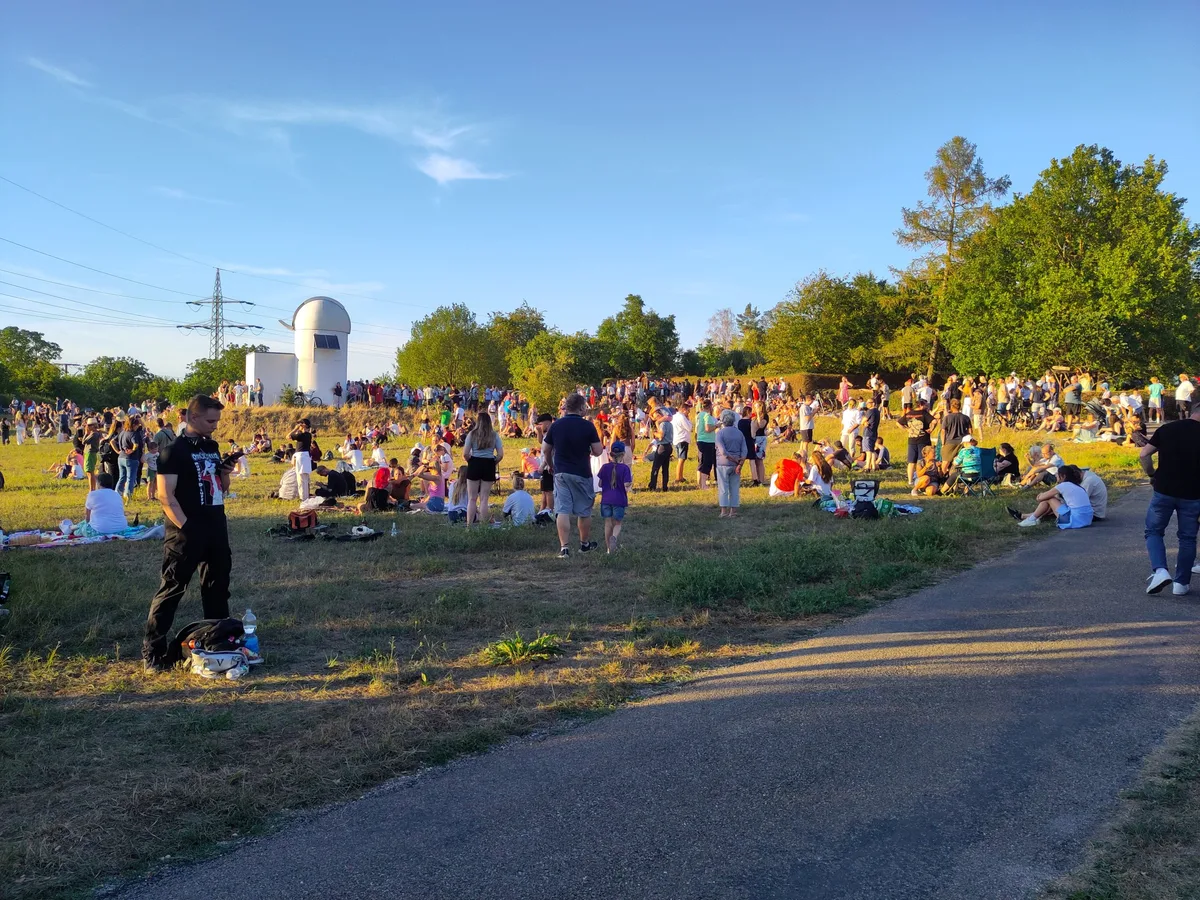 Der Hotspot der Himmelsbeobachtung war der Erbisberg auf Einladung des Astronomievereins Heidenheim.